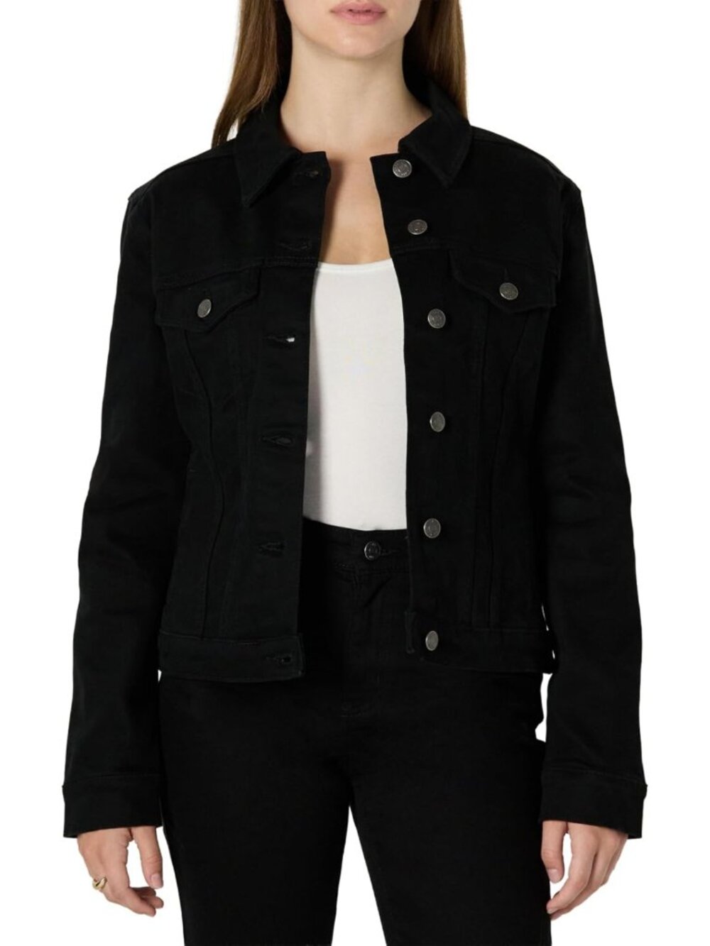 Oversized Rigid Denim Trucker Jacket for Women | Casual Chic Outerwear